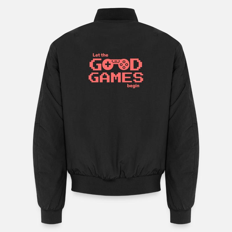 Retro Pixel Logo Gaming « Que les bons jeux commencent » Bomber unisexe
