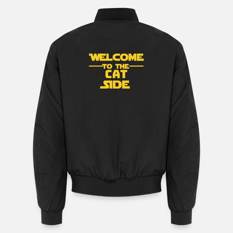 Willkommen auf der Katzenseite - Unisex Bomberjacke - Schwarz