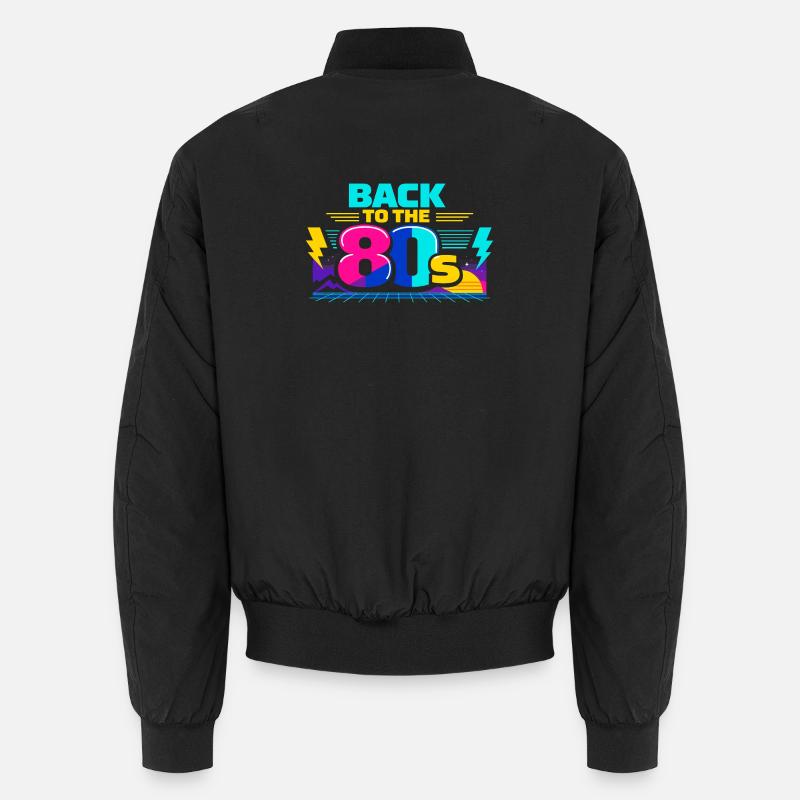 Zurück in die 80er Neon - Unisex Bomberjacke - Schwarz