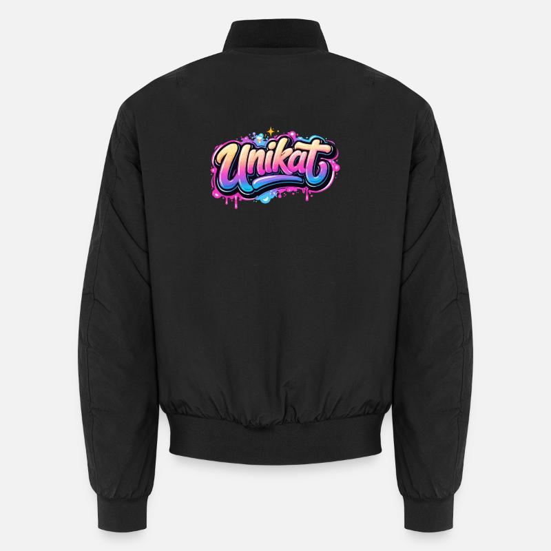 Unikat Graffiti Neon - Unisex Bomberjacke - Schwarz