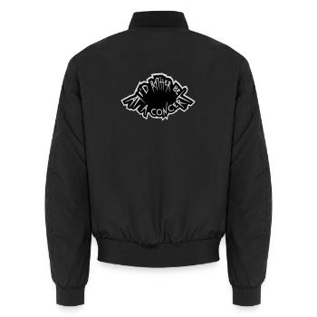 I'd Rather Be At A Concert Lustig Musik Konzert - Unisex Bomberjacke - Schwarz - Hinten - AI Model Male 185 light (185cm)
