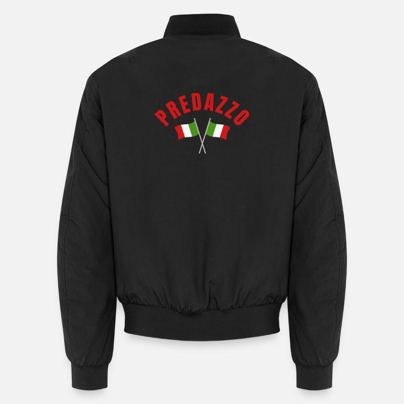 Predazzo Italian Flags - Unisex Bomber Jacket - black
