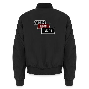 Mon cerveau a trop d’onglets ouverts Lustig Grübeln - Bomber unisexe - noir - Dos - AI Model Male 185 light (185cm)