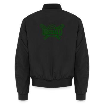 Baseball Emblem mit Schlägern - Unisex Bomberjacke - Schwarz - Hinten - AI Model Male 185 light (185cm)