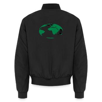 Erde - Unisex Bomberjacke - Schwarz - Hinten - AI Model Male 185 light (185cm)