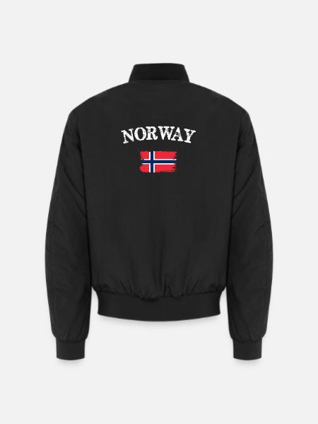Norwegische Pinselflaggen-Emblem - Unisex Bomberjacke - Schwarz