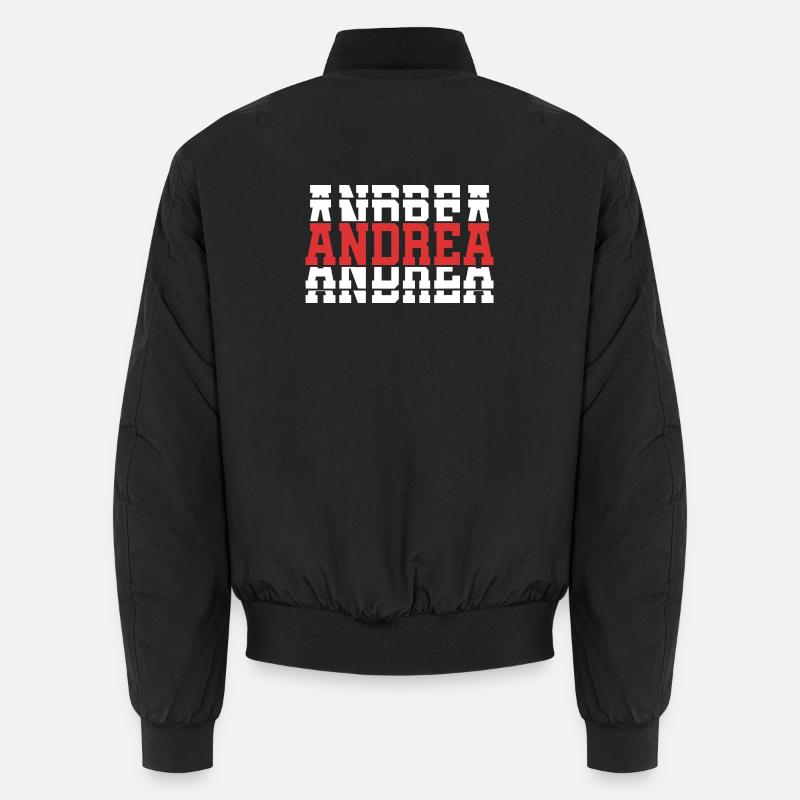 t-shirt Andrea t-shirt gift idea stacked text Unisex Bomber Jacket
