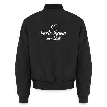 Meilleure maman du monde - Cadeau pour la fête des mères - Bomber unisexe - noir - Dos - AI Model Male 185 light (185cm)