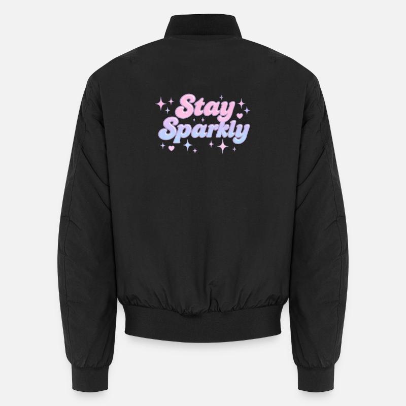 Restez scintillant / Design Y2K - Bomber unisexe - noir