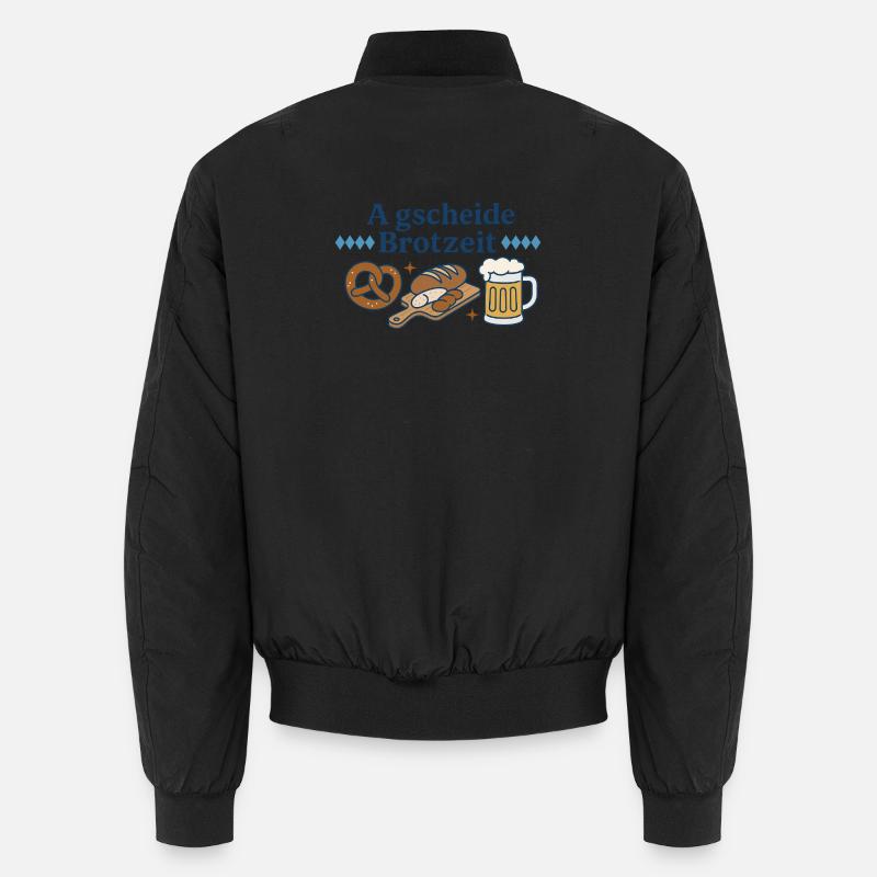 a gscheide brotzeit / Bayern Spruch Unisex Bomberjacke