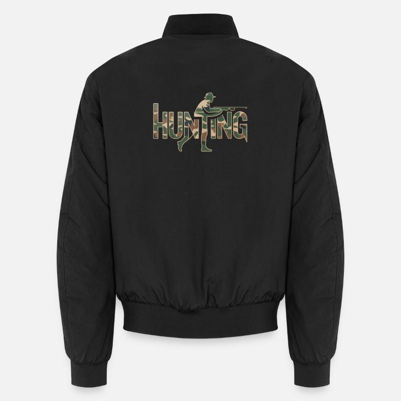 Jagd - Cooles Camo Hunter Logo Unisex Bomberjacke