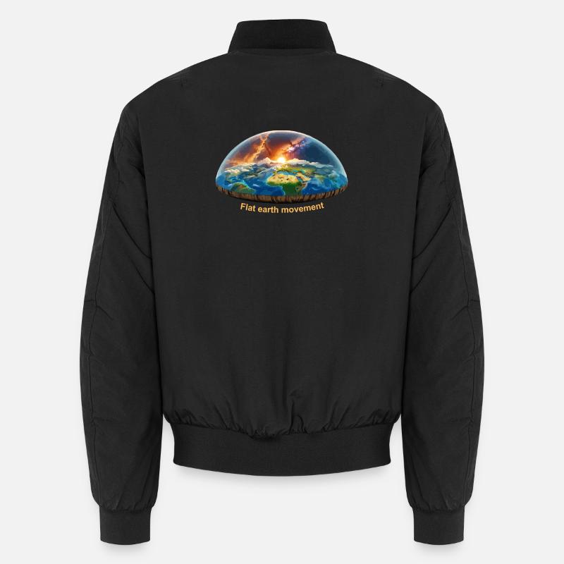 Bewegung der flachen Erde - Unisex Bomberjacke - Schwarz