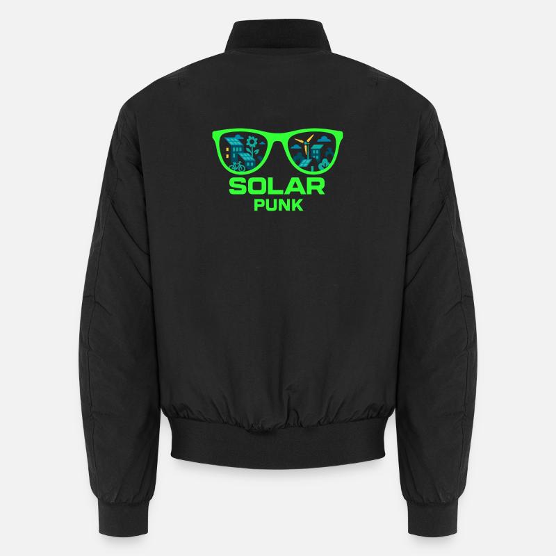 Solarpunk Vision - Unisex Bomber Jacket - black