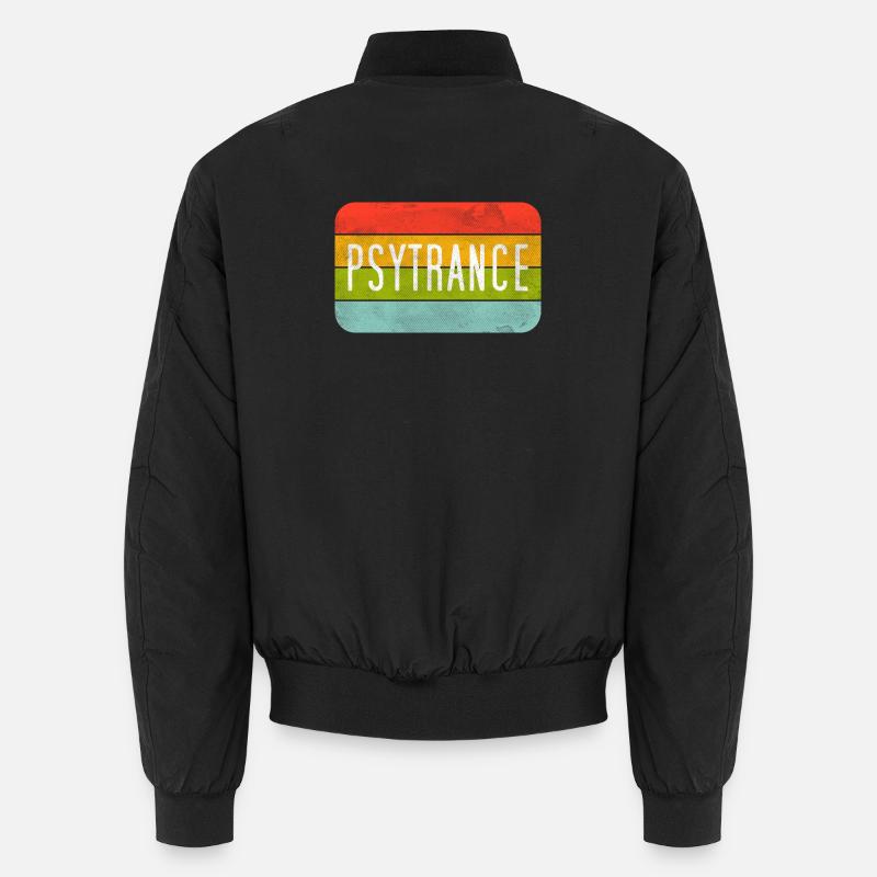 Psytrance Rayures Arc-en-ciel Bomber unisexe