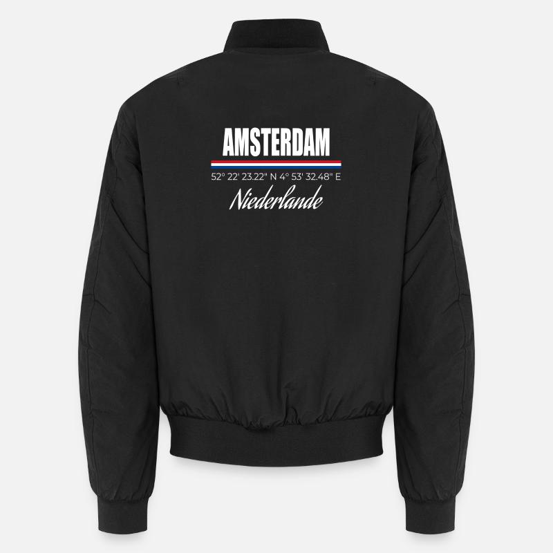 Amsterdam - Unisex Bomberjacke - Schwarz