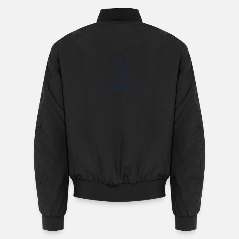 Segelboot - Unisex Bomberjacke - Schwarz
