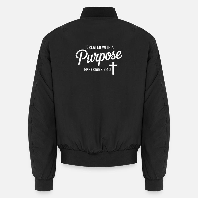 Écriture intentionnelle : Croix Éphésiens 2:10 Bomber unisexe