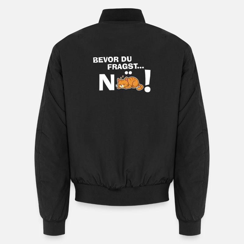 Before you ask... NO! Cat Funny Gift Unisex Bomber Jacket