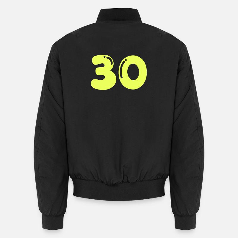 Neon 30 Birthday Design - Unisex Bomber Jacket - black