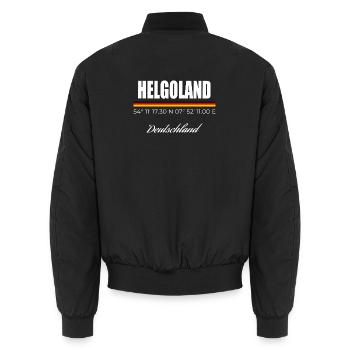 Helgoland - Unisex Bomberjacke - Schwarz - Hinten - AI Model Male 185 light (185cm)