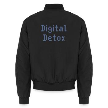 Pixel Grid Digital Toolkit - Unisex Bomber Jacket - black - Back - AI Model Male 185 light (185cm)