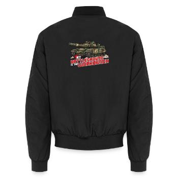 Tank T90 BATTLEGROUND WORKBENCH - RCCX - Unisex Bomber Jacket - black - Back - AI Model Male 185 light (185cm)