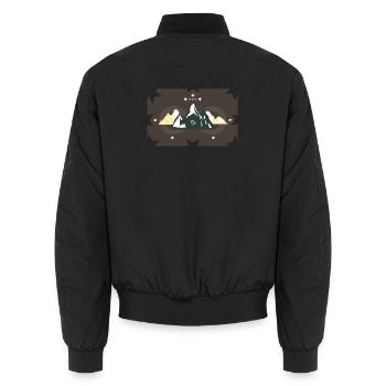 Steinbock - der Berggeist - Unisex Bomberjacke - Schwarz - Hinten - AI Model Male 185 light (185cm)