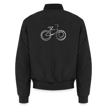 Fahrrad - Unisex Bomberjacke - Schwarz - Hinten - AI Model Male 185 light (185cm)