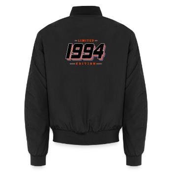 32. Geburtstag Limited Edition Jahrgang 1994 - Unisex Bomberjacke - Schwarz - Hinten - AI Model Male 185 light (185cm)