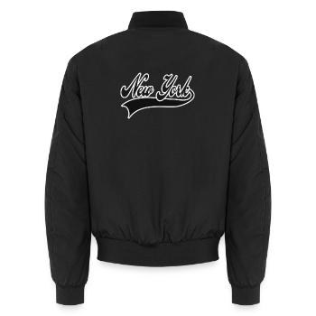 New York - Bomber unisexe - noir - Dos - AI Model Male 185 light (185cm)