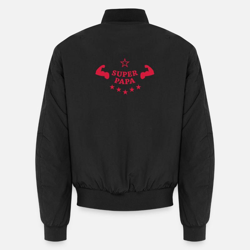 Super Papa ! - Unisex Bomber Jacket - black