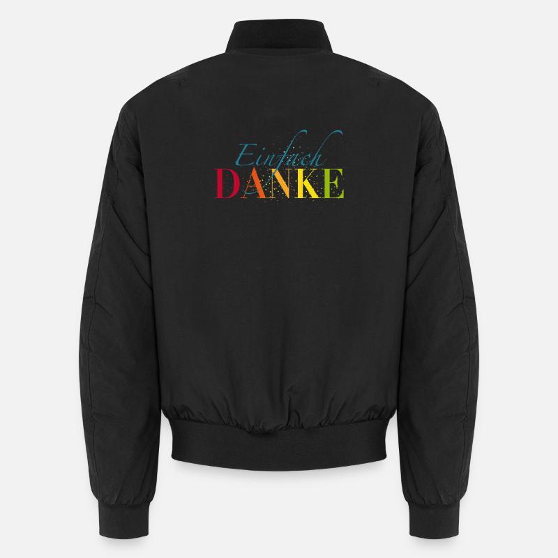 Einfach Dankeschön sagen - Unisex Bomberjacke - Schwarz