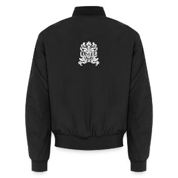 Lucifer - Unisex Bomber Jacket - black - Back - AI Model Male 185 light (185cm)