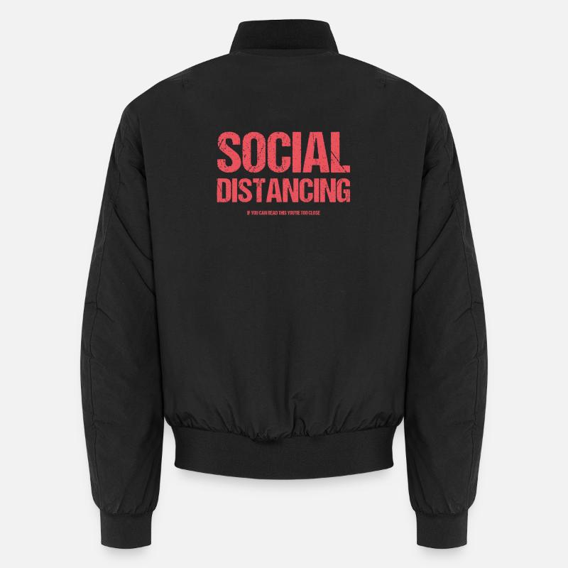 Distanciation sociale - Bomber unisexe - noir