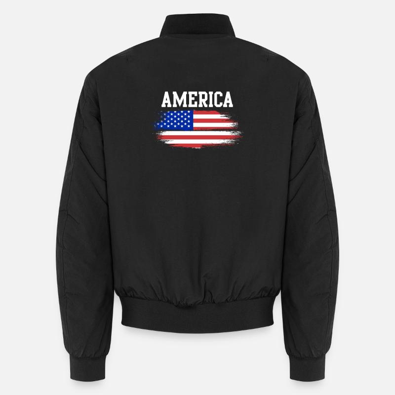 Flag Brush Americana Unisex Bomber Jacket