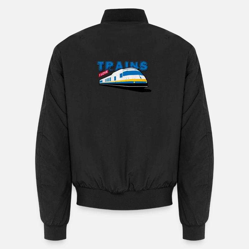 i love trains Bomber unisexe