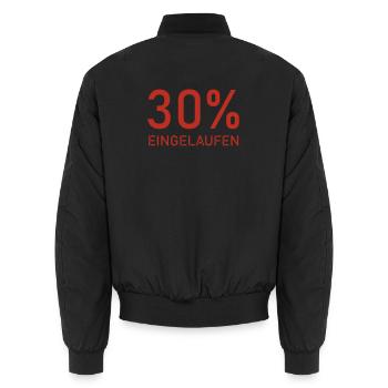 eingelaufen diät - Unisex Bomberjacke - Schwarz - Hinten - AI Model Male 185 light (185cm)