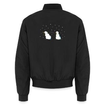 Combat de boules de neige - Bomber unisexe - noir - Dos - AI Model Male 185 light (185cm)