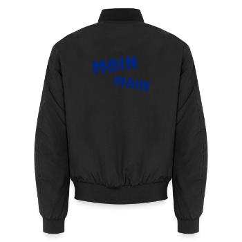 Moin Moin mit Anker - Unisex Bomberjacke - Schwarz - Hinten - AI Model Male 185 light (185cm)