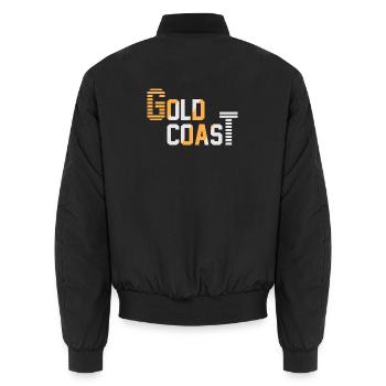 Coucher de soleil sur la côte - Bomber unisexe - noir - Dos - AI Model Male 185 light (185cm)