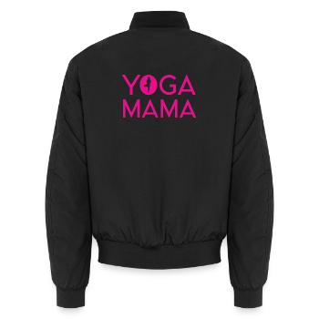 Yoga Mama - Yoga Geschenkidee - Unisex Bomberjacke - Schwarz - Hinten - AI Model Male 185 light (185cm)