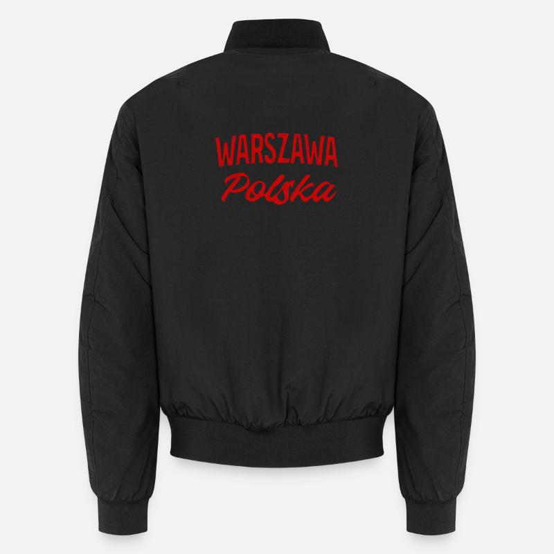 Warszawa Polska Retro Script Bomber unisexe