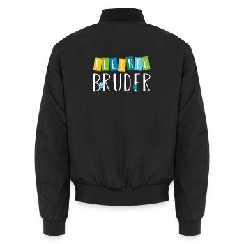 kleiner Bruder - süße Monster - Unisex Bomberjacke - Schwarz - Hinten - AI Model Male 185 light (185cm)