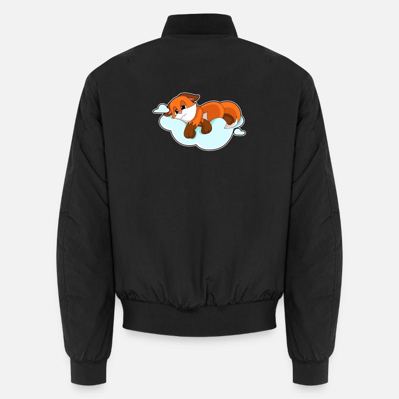 Fox Clouds - Unisex Bomber Jacket - black