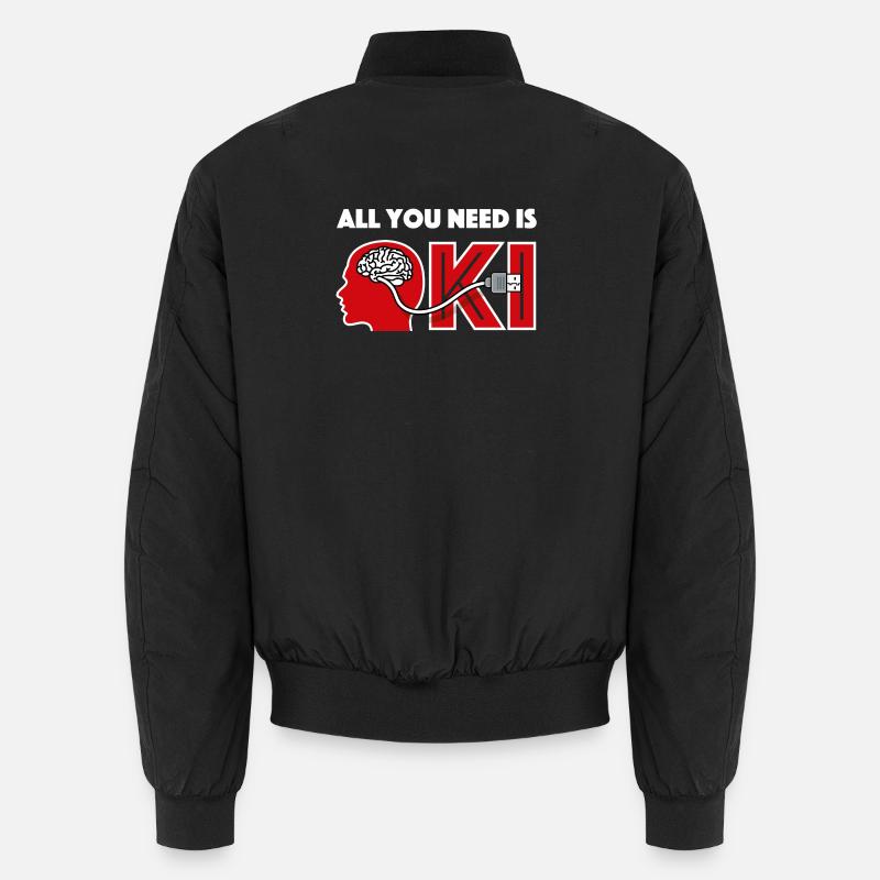 KI, künstliche Intelligenz - Unisex Bomberjacke - Schwarz