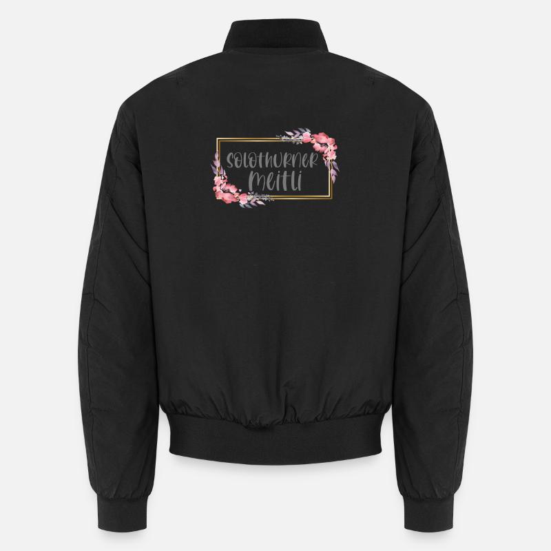 Schweiz Solothurn Mädchen Heimat Geschenk - Unisex Bomberjacke - Schwarz
