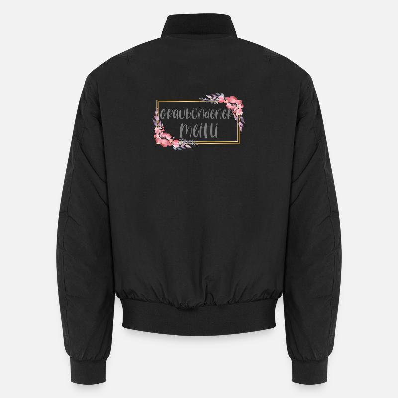 Schweiz Graubünden Mädchen Heimat Geschenk - Unisex Bomberjacke - Schwarz