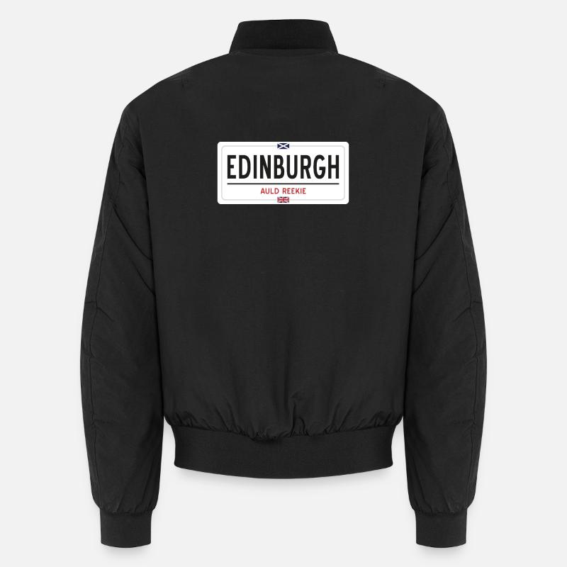 Edinburgh town sign - Unisex Bomber Jacket - black