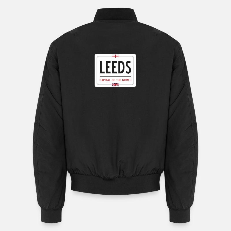 Leeds town sign - Unisex Bomber Jacket - black