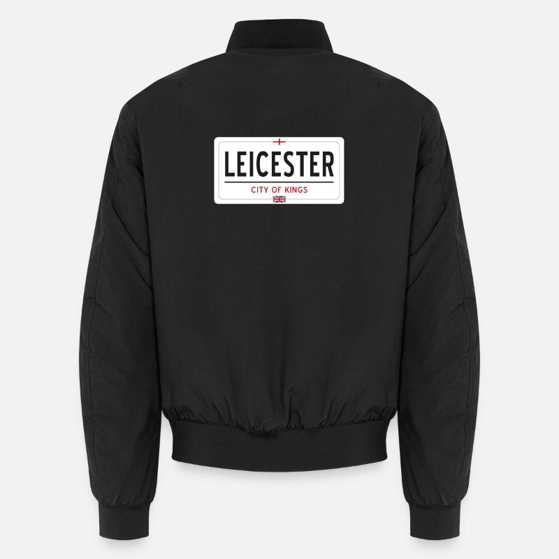 Ortsschild von Leicester Unisex Bomberjacke